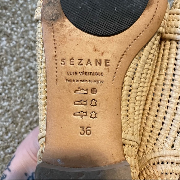 Sezane Tan Woven Flats - Picture 5 of 9